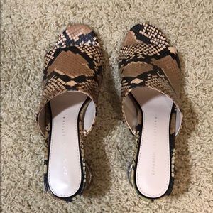 Zara snake mules